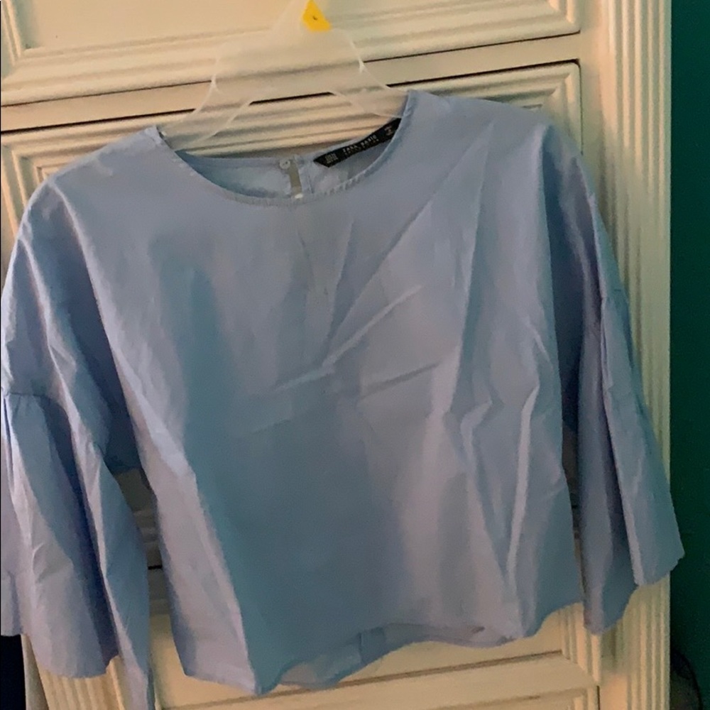 Zara basic tunic with puff sleeve
